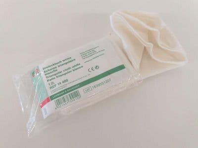 Dreiecktuch weiß Stoff ÖNorm K2122