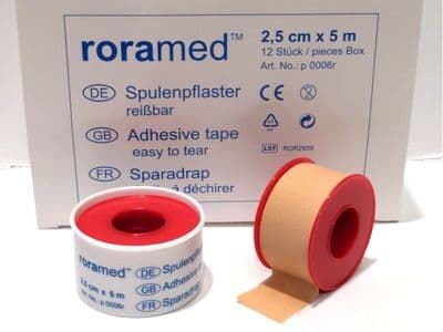 Spulenpflaster 2.5 cm x 5 m reißbar